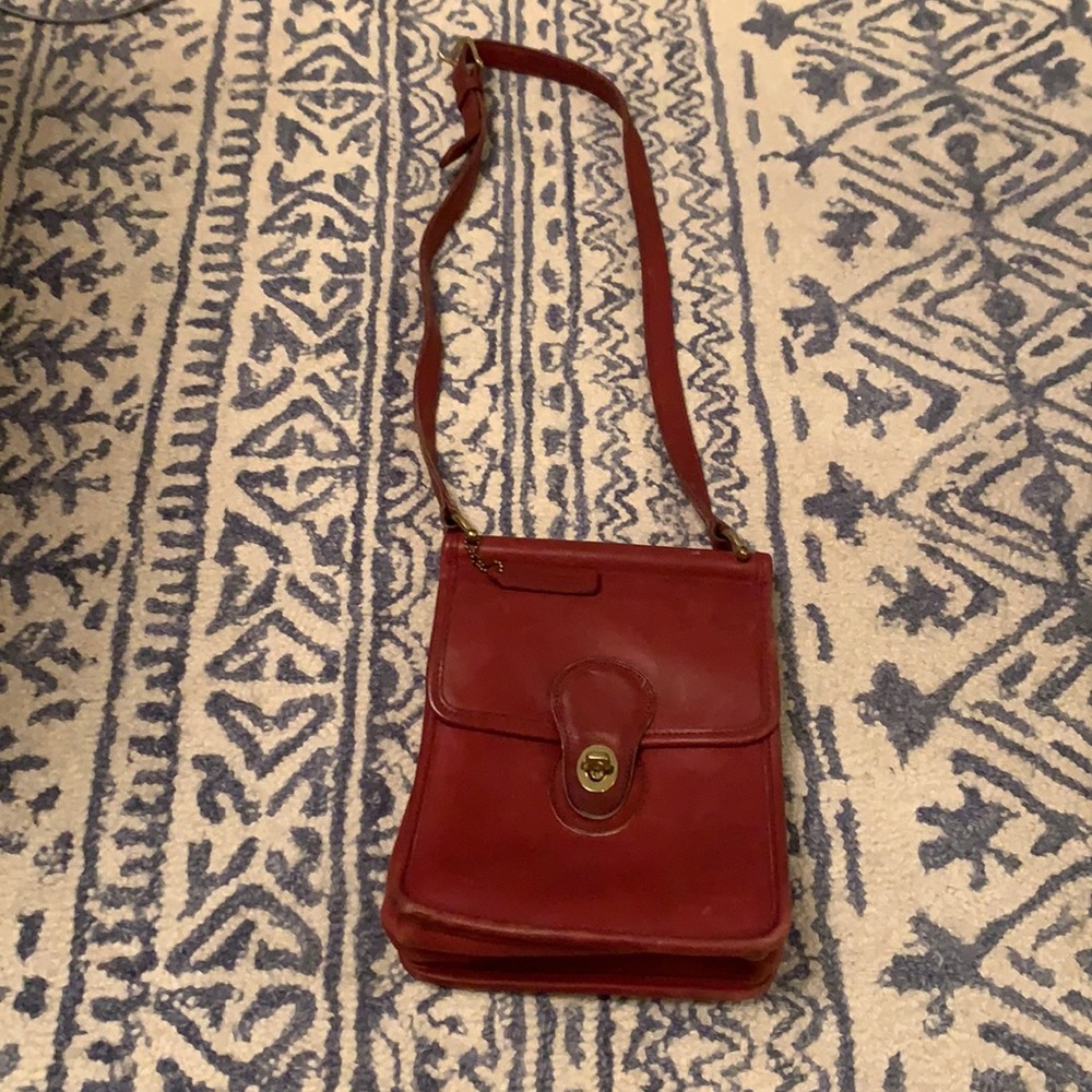 Vintage Coach Satchel in Candy Apple Red